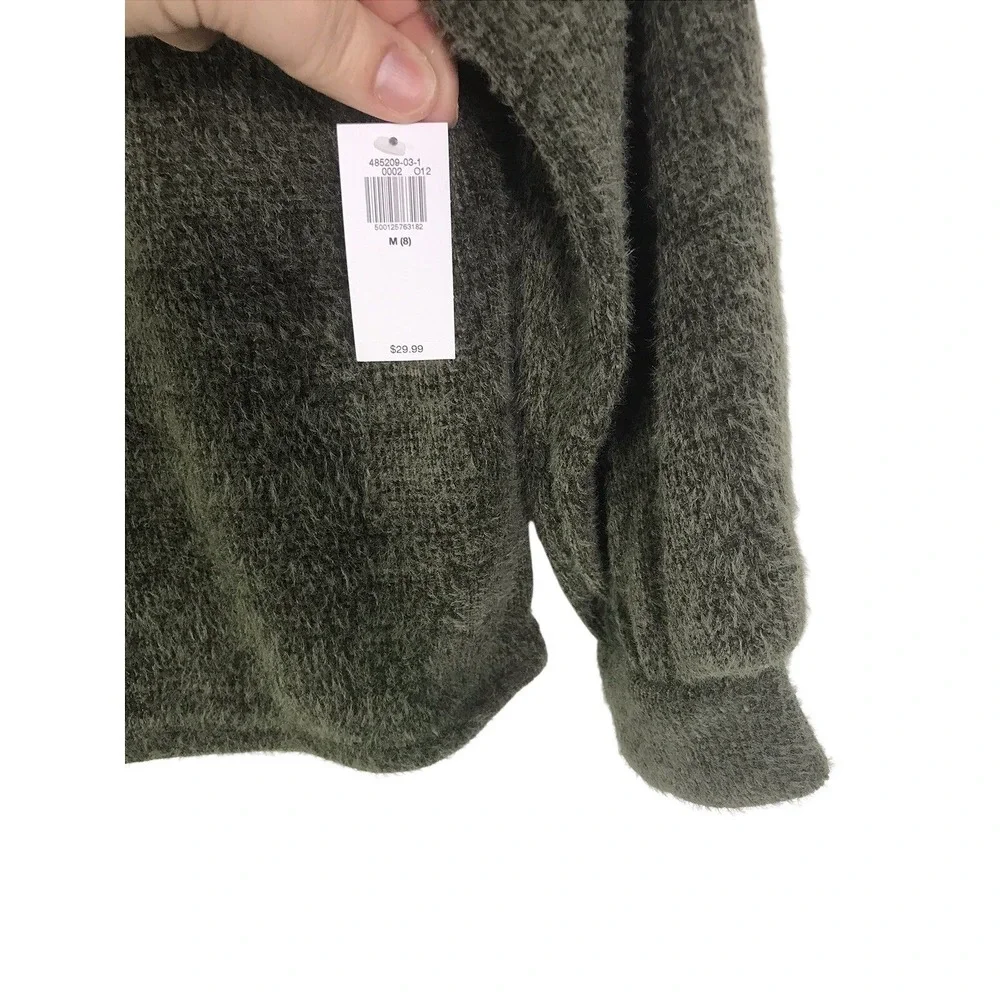 NWT Old Navy Plush Soft Sweater Girl's Sz M‎ 8 Fuzzy Mock Neck Long Sleeve